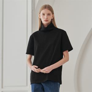 [정상가 52000원] Half Sleeve Turtleneck T-Shirts - Black