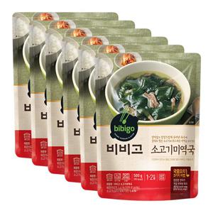 CJ 비비고 미역국 500g X 6개