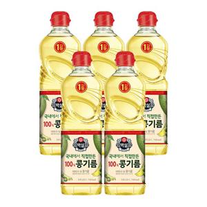 CJ 백설 콩기름 0.9L x 5개