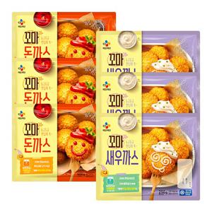 CJ 꼬마돈까스400g x 3봉+꼬마새우까스 250g x 3봉