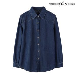 정상가:89,000원 | 데님 카라 버튼업 데일리 긴팔 셔츠 (NO1BA009L0)