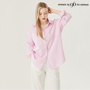 정상가:59,000원 | 데일리 스트라이프 카라 박스핏 셔츠 (NO1BA019L0)