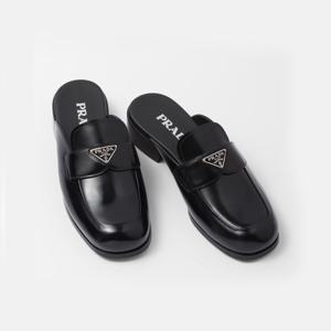 [오늘출발/차차부티크] 22SS PRADA  브러쉬드 뮬 블랙 여성용 1D918M 055 F0002 F 025