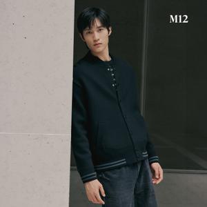 [온플] M12 24FW 남성 울블렌디드 니팅 보머 점퍼