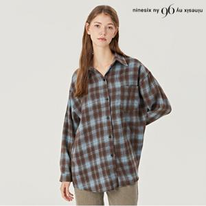 정상가:59,000원 | 데일리 체크 패턴 포켓 카라 긴팔 셔츠 (NO3BA012L0)