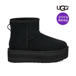 [24FW] UGG 클래식 미니 플랫폼 1134991-BLK