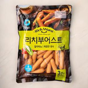 청정원 리치부어스트 할라피뇨 소시지, 1kg, 1개