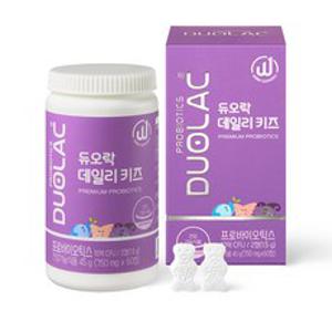 듀오락 데일리키즈 츄어블 어린이 유산균, 60정, 1개