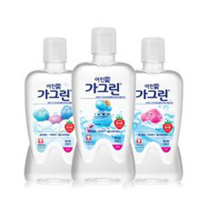 가그린 어린이용 구강세정제 딸기향 이미지 랜덤발송, 380ml, 3개