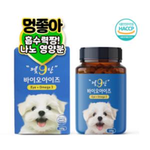 목우촌 펫9단 강아지 눈물 자국 눈 영양제 100g, 바이오 아이즈, 눈물 개선/눈건강, 1개