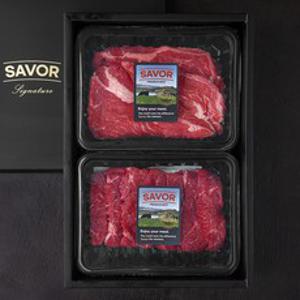 SAVOR 호주산 블랙앵거스 척아이롤 구이용 400g + 치마살 구이용 400g 세트 (냉장), 1세트