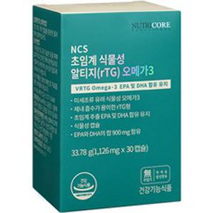 뉴트리코어 NCS 초임계 식물성 알티지 오메가3, 30정, 1.126g, 1개