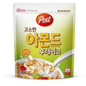 포스트 고소한 아몬드 후레이크 시리얼, 1kg, 1개