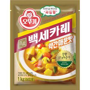 오뚜기 백세 카레 약간매운맛, 1kg, 1개