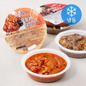 덮밥소스 모듬 B 세트 소불고기 210g + 오돌뼈 210g + 제육덮밥 210g + 쭈꾸미불고기 200g + 김치짜글이 200g (냉동), 1세트