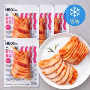 허닭 스팀 닭가슴살 슬라이스 칠리맛 (냉동), 100g, 4팩