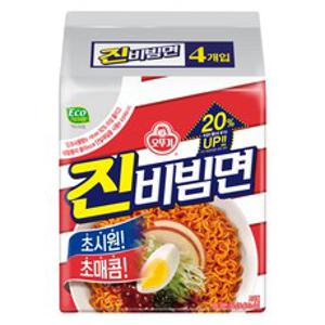 오뚜기 진비빔면 156g, 4개