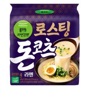 풀무원 로스팅 돈코츠 라멘 109.5g, 4개