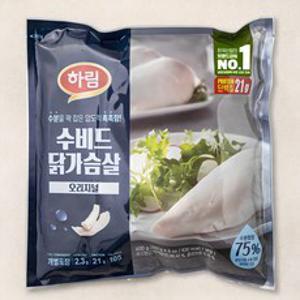 하림 수비드 닭가슴살 오리지널 6개입, 600g, 1봉