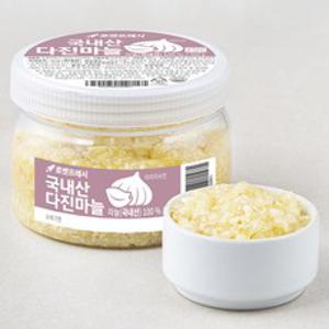 국내산 다진마늘 용기 400g, 1통