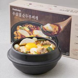 프레시지 우삼겹 순두부찌개 밀키트, 605g, 1개