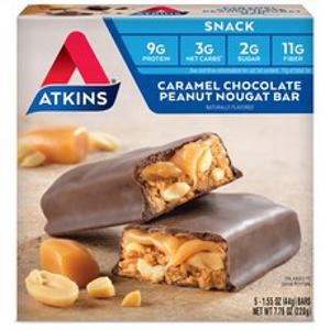 앳킨스 어드밴티지 스낵바, 5개입, Caramel Chocolate Peanut Nougat, 44g