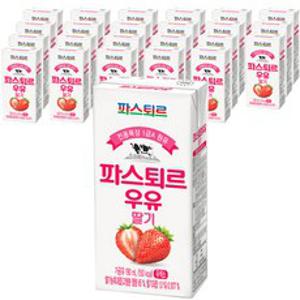 파스퇴르 딸기우유, 190ml, 24개