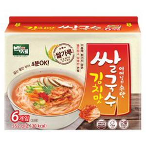 백제 김치맛 쌀국수 멀티팩, 552g, 1개