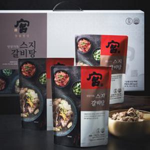 24년 추석세트 견우푸드궁 영양가득 스지 갈비탕, 1kg, 3개