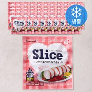 러브잇 슬라이스 닭가슴살 칠리맛 (냉동), 100g, 50개