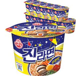 오뚜기 진라면 순한맛 큰컵 110g, 12개