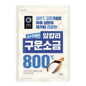 청정원 천일염 구운소금, 1kg, 1개