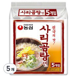 농심 사리곰탕면 110g, 5개