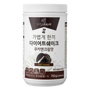 비타할로 가볍게 한끼 다이어트 쉐이크 쿠키앤크림맛, 1개, 750g