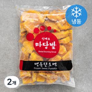 마당발 탈피 단호박 (냉동), 1kg, 2개