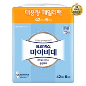 마이비데 화장실용 비데티슈 휴대형, 42매, 6개