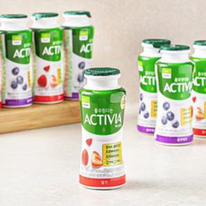 풀무원다논 액티비아 병 딸기 x 4p + 블루베리 x 4p 세트, 130ml, 8병