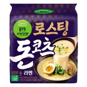 풀무원 로스팅 돈코츠 라멘 109.5g, 4개