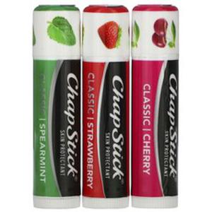 챕스틱 립 케어 스킨 프로텍턴트 클래식 콜렉션 4g, 3개, Spearmint+Cherry + Strawberry