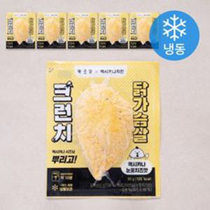 바르닭 멕시카나치킨 크런치 닭가슴살 눈꽃치즈맛 (냉동), 90g, 6개