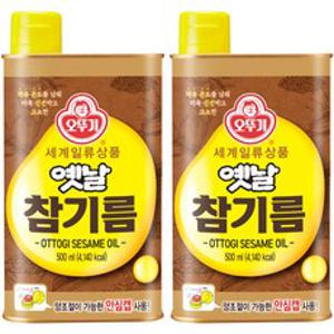 오뚜기옛날 참기름, 500ml, 2개