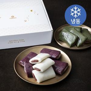 시루조아 3색 흰앙꼬 절편 60g x 10입 + 쑥앙꼬 절편 60g x 10입 + 흑미앙꼬 절편 60g x 10입 선물세트 (냉동), 1세트