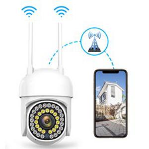 ELSECHO 360도 무선 보안 WiFi 카메라 CCTV 고화질 카메라 실내외겸용, 흰색, 1개