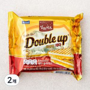 상하치즈 더블업 체다 슬라이스 치즈, 240g, 2개