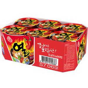 오뚜기 열라면 컵 62g, 6개