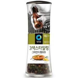 청정원 쉐프의허브 3색스타일링 그라인더통후추, 35g, 1개