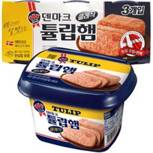 튤립푸드 클래식 햄 통조림, 340g, 3개