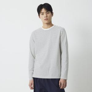 남 스마트 코튼 라운드넥 긴팔 파자마 티셔츠(OFF WHITE / IVORY / DARK NAVY / MELLANGE GREY)