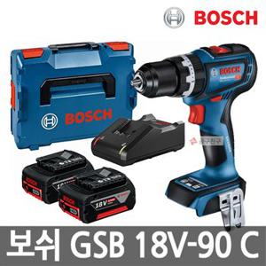 보쉬 GSB18V-90C 충전 햄머드릴 임팩트 드라이버 18V 5.0Ah*2개 브러쉬리스