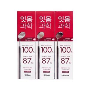 메디안 잇몸과학 스트롱민트 치약 120g 3입